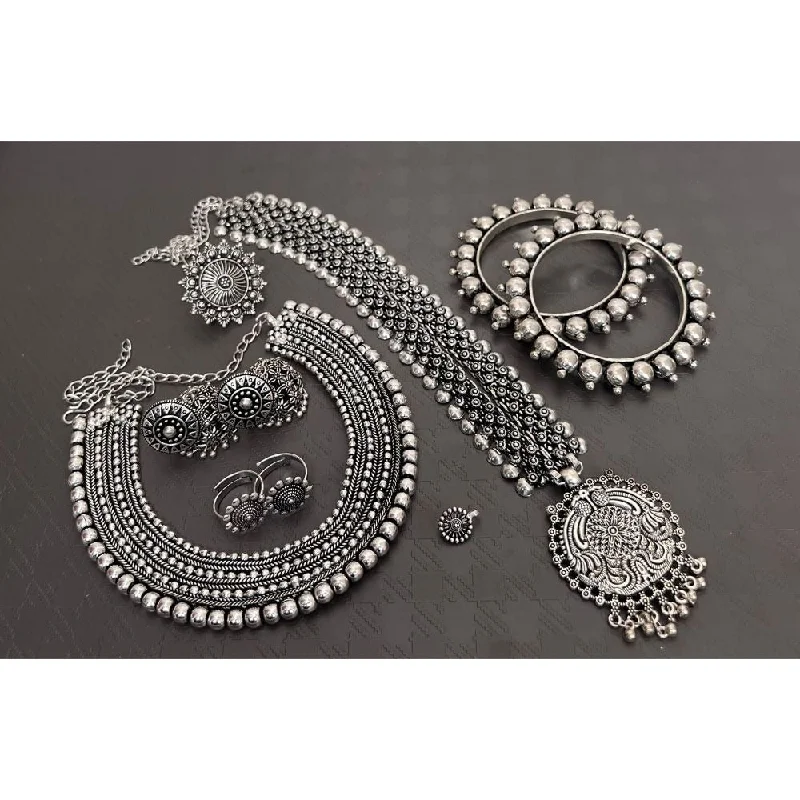 Exclusive Jewelry Sale Event – Shop Now Akruti Collection Oxidised Plated Combo Set