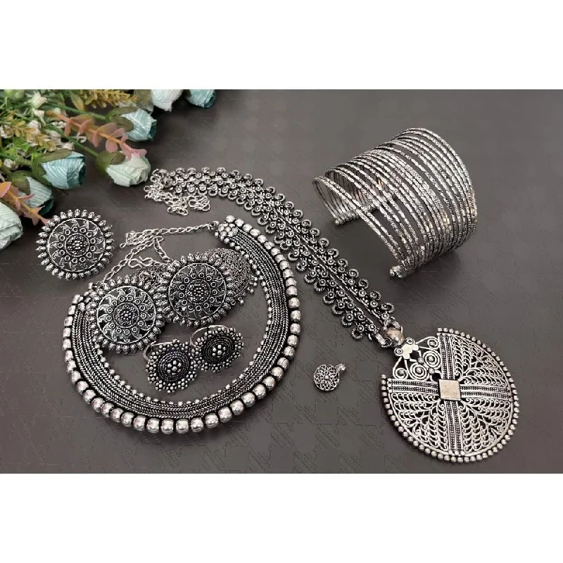 Elegant Jewelry At Unbeatable Offers – Shop Before It's Gone Akruti Collection Oxidised Plated Combo Set