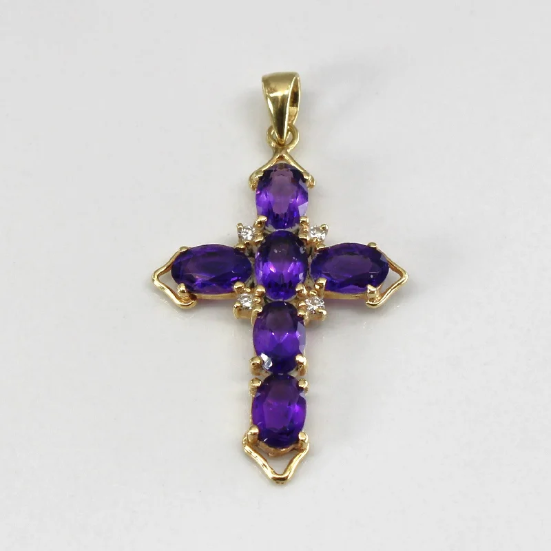 Unlock Unbeatable Jewelry Deals Before They’Re Gone Amethyst & Diamond Cross Pendant | 2.00ctw | 0.06ctw | Unlock Unbeatable Jewelry Deals Before They’Re Gone Amethyst & Diamond Cross Pendant | 2.00ctw | 0.06ctw |