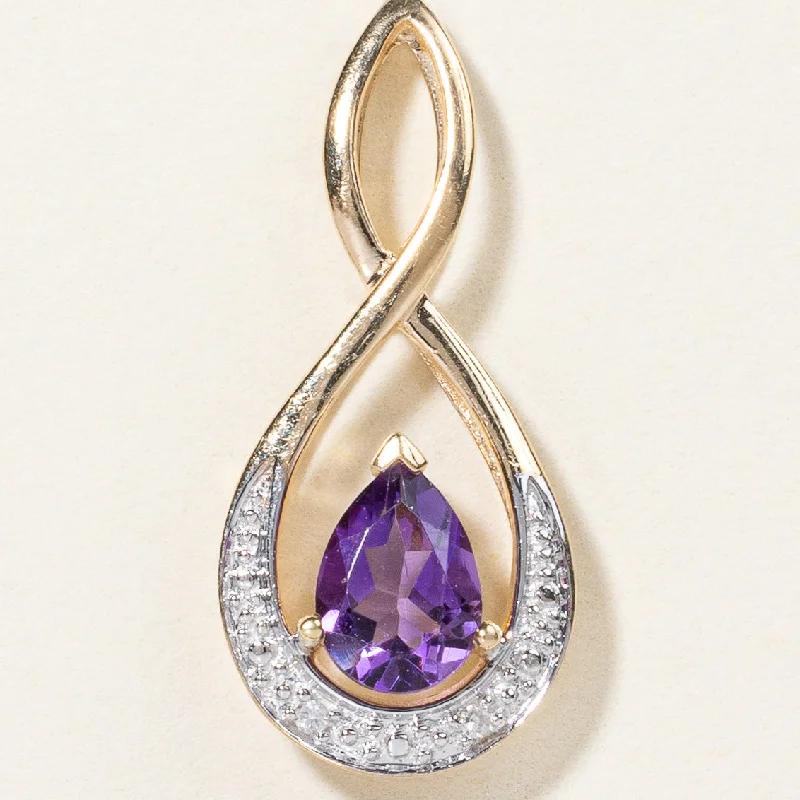 Big Discounts On Elegant Jewelry Collections Amethyst & Diamond Pendant | 0.52ct, 0.01ctw | Big Discounts On Elegant Jewelry Collections Amethyst & Diamond Pendant | 0.52ct, 0.01ctw |