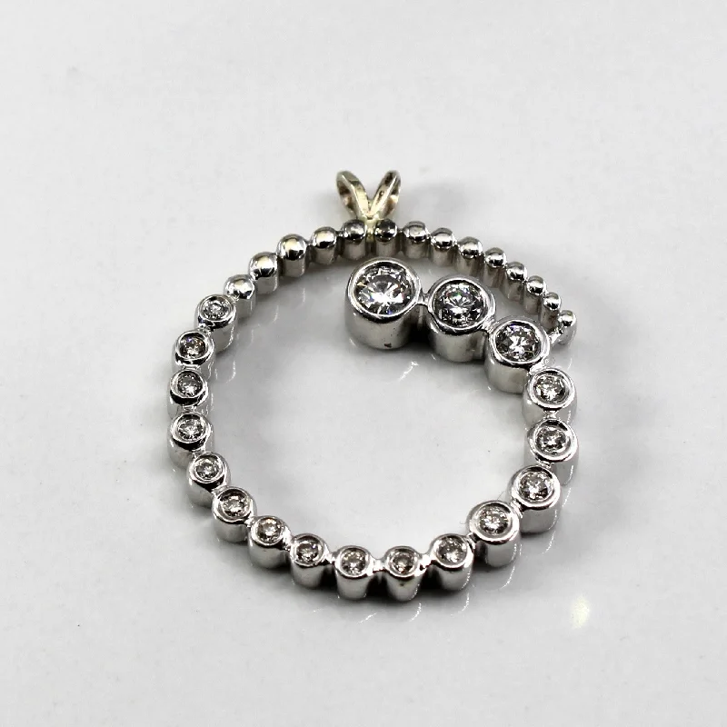 Timeless Elegance Now At Special Discounts Bezel Set Diamond Spiral Pendant | 0.48ctw | Timeless Elegance Now At Special Discounts Bezel Set Diamond Spiral Pendant | 0.48ctw |