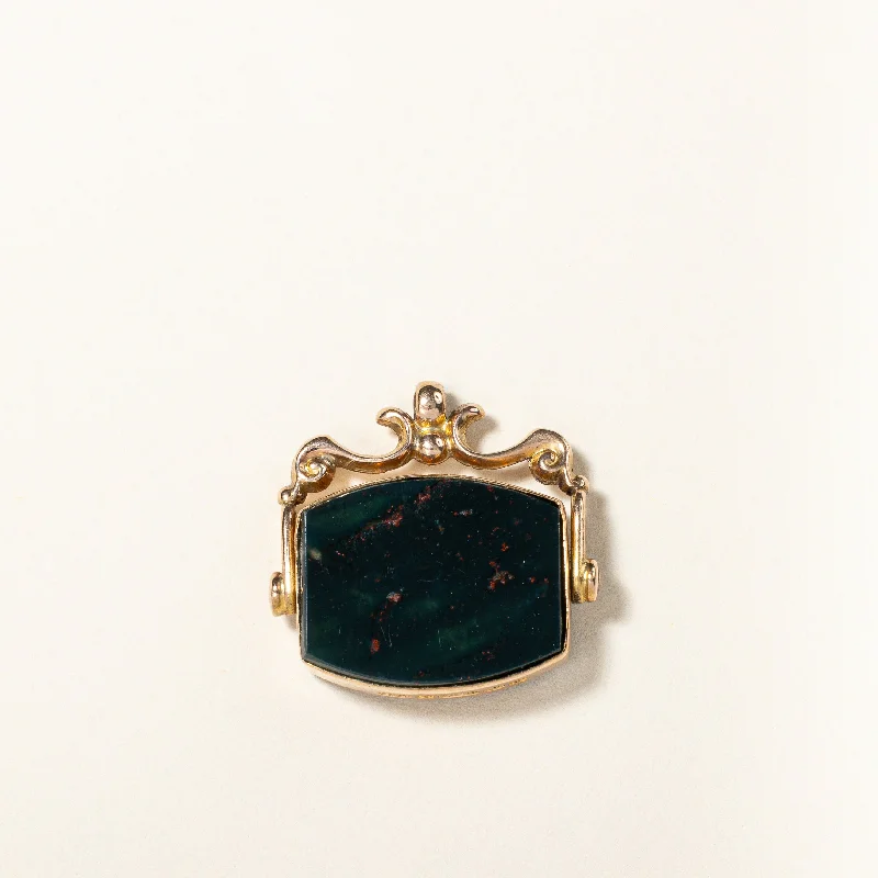 Breathtaking Jewelry, Breathtaking Prices 1923 Birmingham Bloodstone & Carnelian Swivel Pendant | 12.50ctw | Breathtaking Jewelry, Breathtaking Prices 1923 Birmingham Bloodstone & Carnelian Swivel Pendant | 12.50ctw |