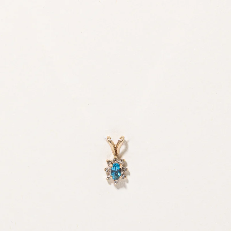Special Jewelry Deals – Upgrade Your Collection Blue Topaz & Diamond Pendant | 0.25ct, 0.05ctw | Special Jewelry Deals – Upgrade Your Collection Blue Topaz & Diamond Pendant | 0.25ct, 0.05ctw |