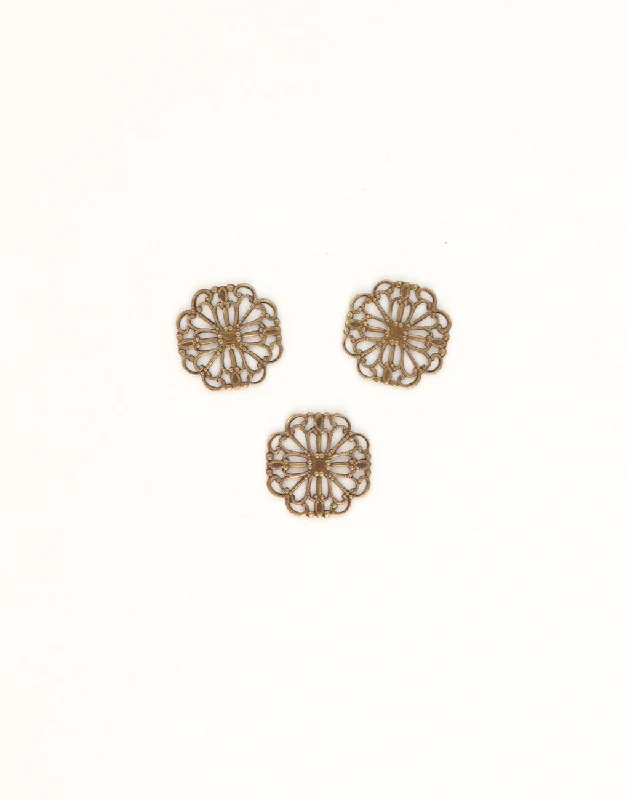 Gorgeous Jewelry, Limited-Time Savings Princess Cut Filigree, 15mm, (3pcs)