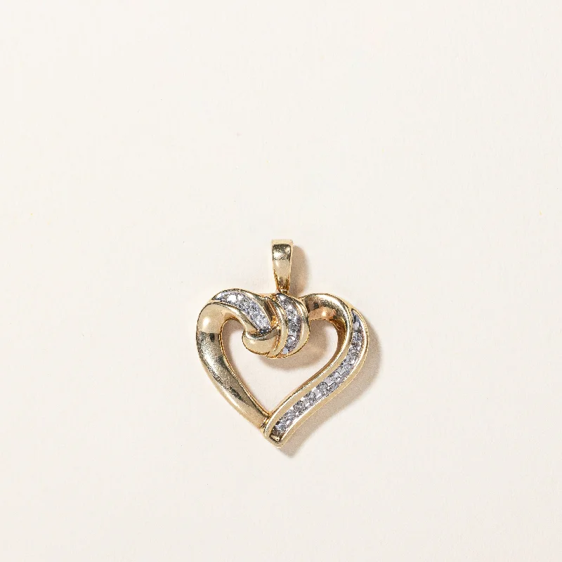 Luxury Jewelry At Unbeatable Discounts Channel Set Diamond Heart Pendant | 0.085ctw | Luxury Jewelry At Unbeatable Discounts Channel Set Diamond Heart Pendant | 0.085ctw |