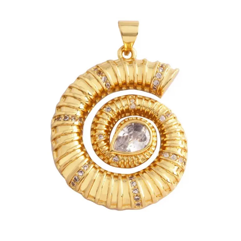 Shop High-Quality Jewelry At Jaw-Dropping Discounts Large Swirl Shell Charm For Charm Bar & Charm Necklace Shop High-Quality Jewelry At Jaw-Dropping Discounts Large Swirl Shell Charm For Charm Bar & Charm Necklace