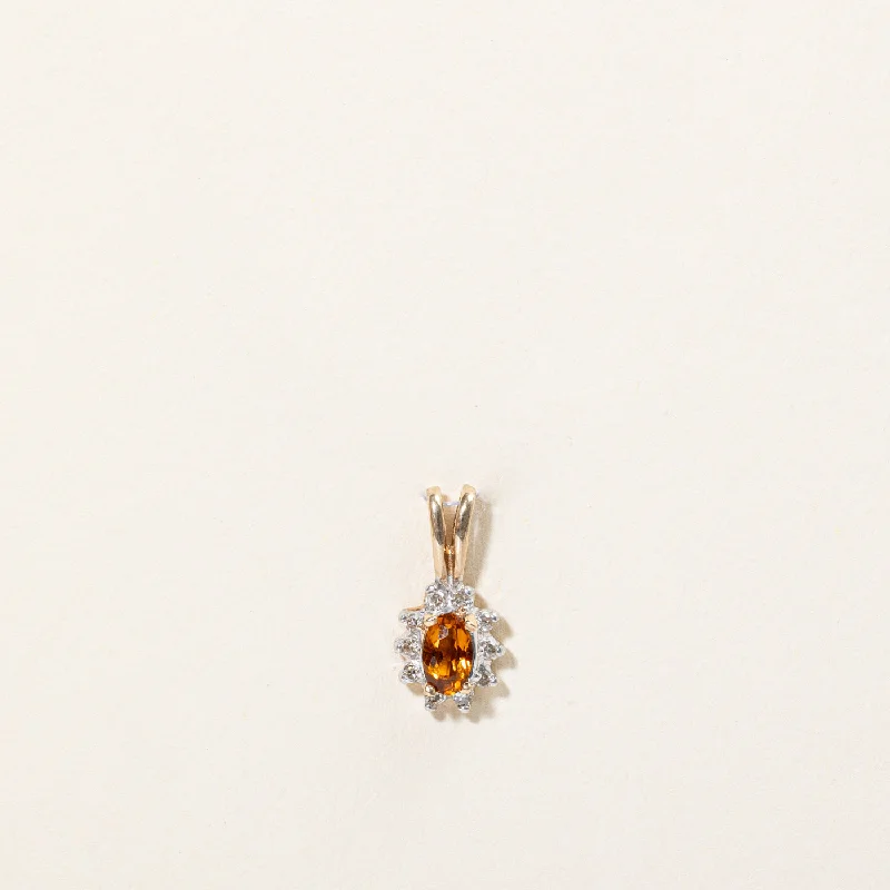 Personalized Jewelry Sale – Meaningful Gifts At Great Prices Citrine & Diamond Pendant | 0.20ct, 0.05ctw |