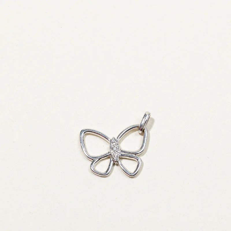 Romantic Heart-Shaped Jewelry For Special Gifts Diamond Butterfly Pendant | 0.03ctw | Romantic Heart-Shaped Jewelry For Special Gifts Diamond Butterfly Pendant | 0.03ctw |
