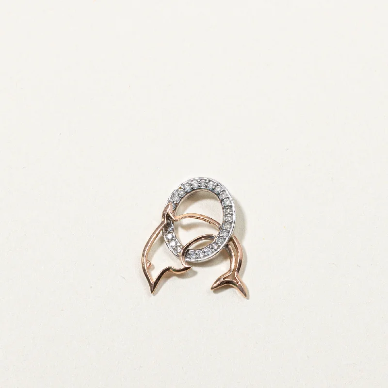 Handcrafted Beauty At Affordable Prices Diamond Dolphin Pendant | 0.22ctw |