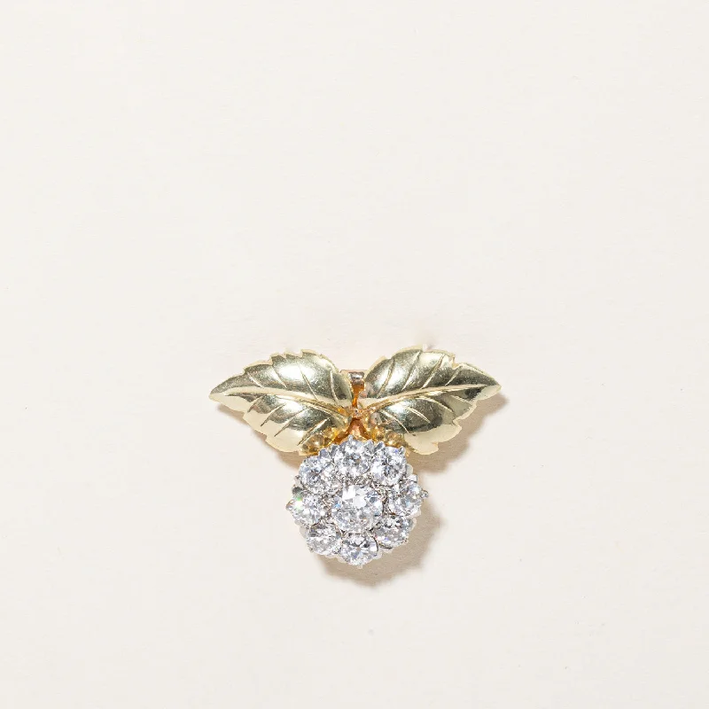 Celebrate With Sparkle – Jewelry Sale Now Live Diamond Flower Clip On Pendant | 1.57ctw |
