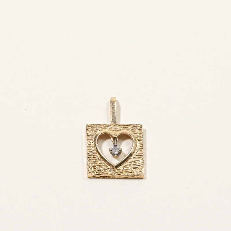 Delicate Crystal Jewelry For Sophisticated Charm Diamond Heart Pendant | 0.04ct |