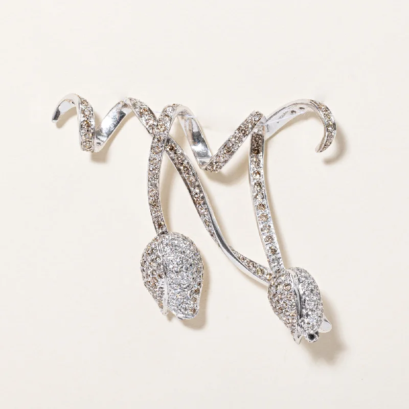 Breathtaking Jewelry, Breathtaking Prices Diamond & Sapphire Flower Pendant | 4.06ctw, 0.06ctw |