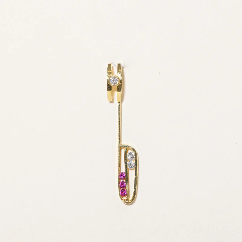The Perfect Accessory For Less – Jewelry Sale Live Diamond & Synthetic Ruby Drop Pendant | 0.11ctw, 0.09ctw |