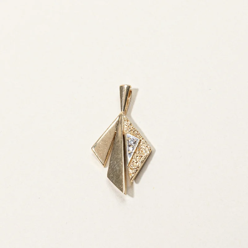 Elegant Rose Gold Jewelry For A Stylish Touch Diamond Textured Pendant | 0.03ctw |