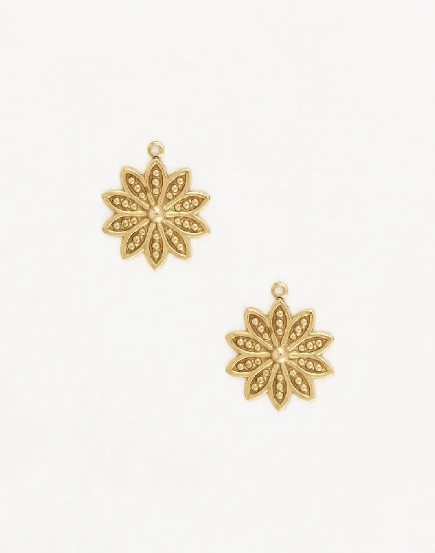 Elevate Your Jewelry Collection With Limited-Time Savings Decennial Flower, 20x16mm, (2pcs)
