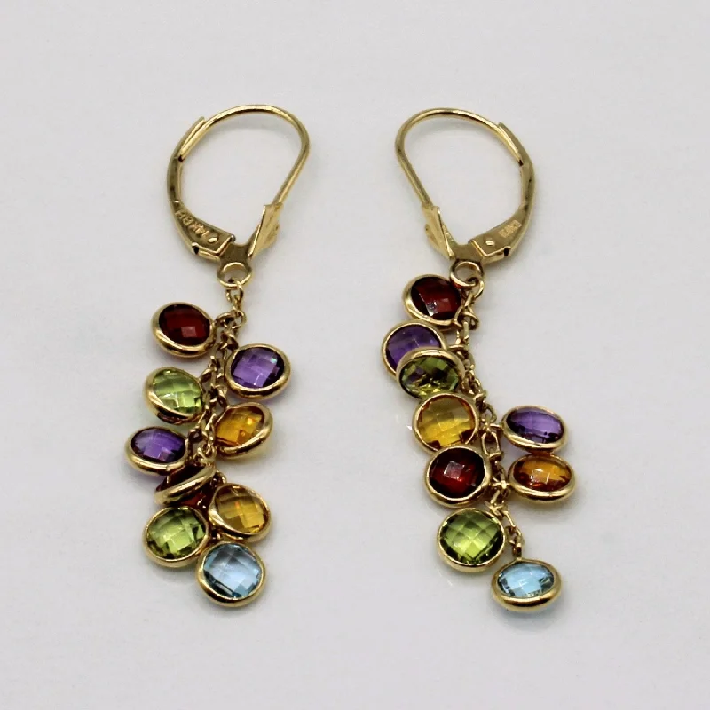 Handcrafted Jewelry Sale – Unique Designs At Low Prices 'Effy' Multi Gem Drop Earrings | 4.00ctw | Handcrafted Jewelry Sale – Unique Designs At Low Prices 'Effy' Multi Gem Drop Earrings | 4.00ctw |