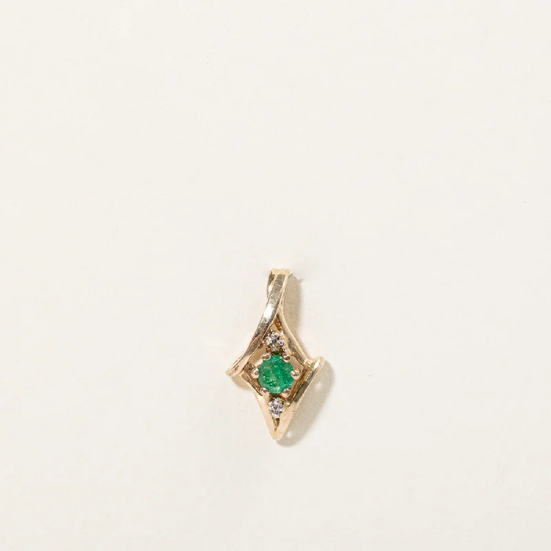 Huge Savings On Timeless Jewelry Collections Emerald & Diamond Pendant | 0.14ct, 0.01ctw |
