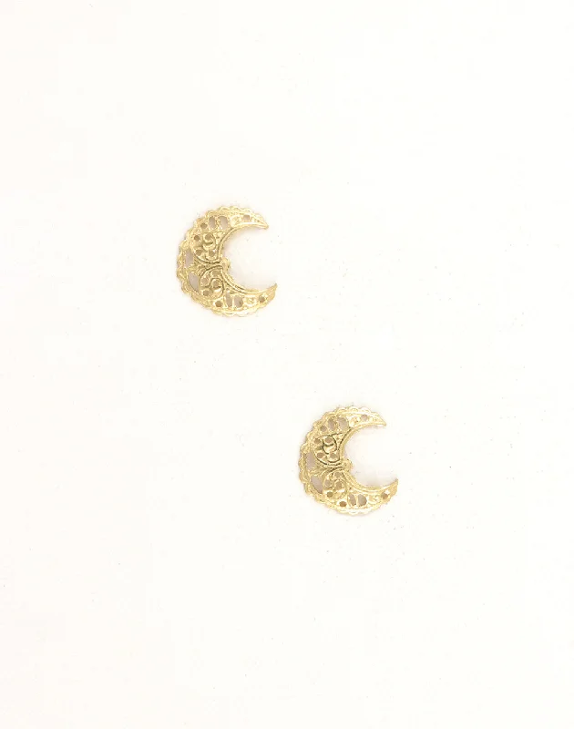 Jewelry Sale Bonanza – Grab Your Sparkle Now Filigree Moon, 17x15mm, (2pcs)