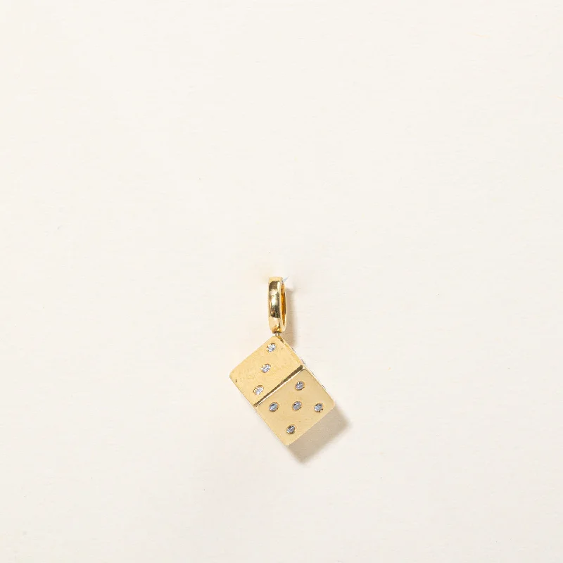 Don't Miss Our Biggest Jewelry Sale Of The Season Flush Set Diamond Six Sided Dice Charm | 0.10ctw |