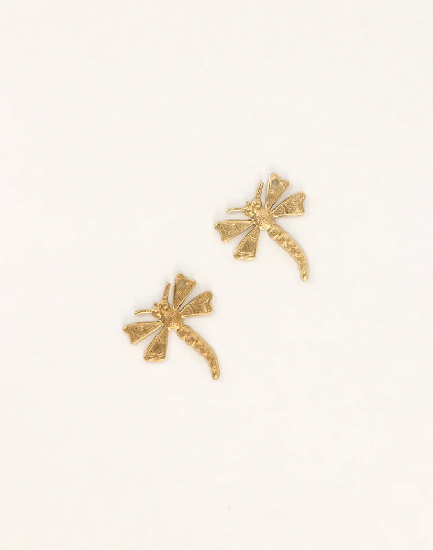 Luxury Handcrafted Jewelry For Elegant Looks Flying West Dragonfly, 19x21mm, (2pcs)