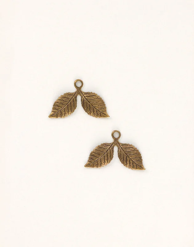 Dainty And Elegant Jewelry Now At Reduced Prices Cherry Leaf, 17x26mm, (2pcs)