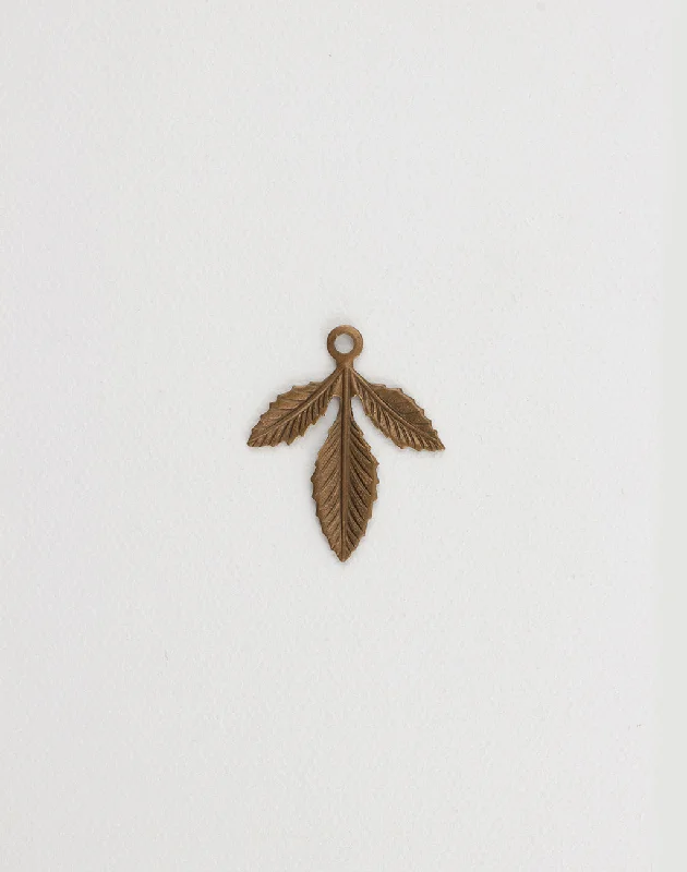Buy More, Save More On Stunning Jewelry Pieces Triplasian Leaf, 30x24mm, (3pcs)