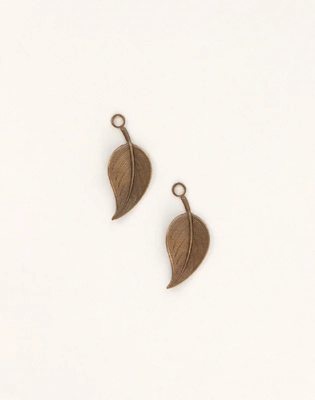 The Perfect Jewelry Piece At The Perfect Discount Catalpa Leaf, 29x12mm, (2pcs)