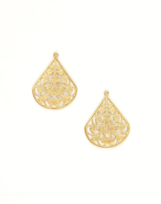 Personalized Jewelry At Special Discount Rates Flourish Filigree, 29x22mm, (2pcs)