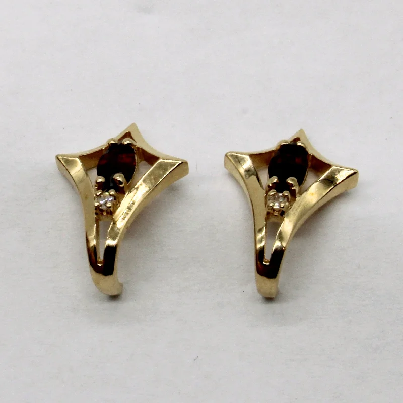 Elevate Your Jewelry Collection With Limited-Time Savings Garnet & Diamond Earrings | 0.40ctw, 0.04ctw | Elevate Your Jewelry Collection With Limited-Time Savings Garnet & Diamond Earrings | 0.40ctw, 0.04ctw |