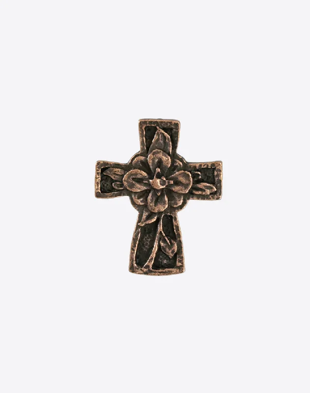 Luxury Jewelry At Unbeatable Discounts Flower Cross, 36.5x29.5mm, (1pc)