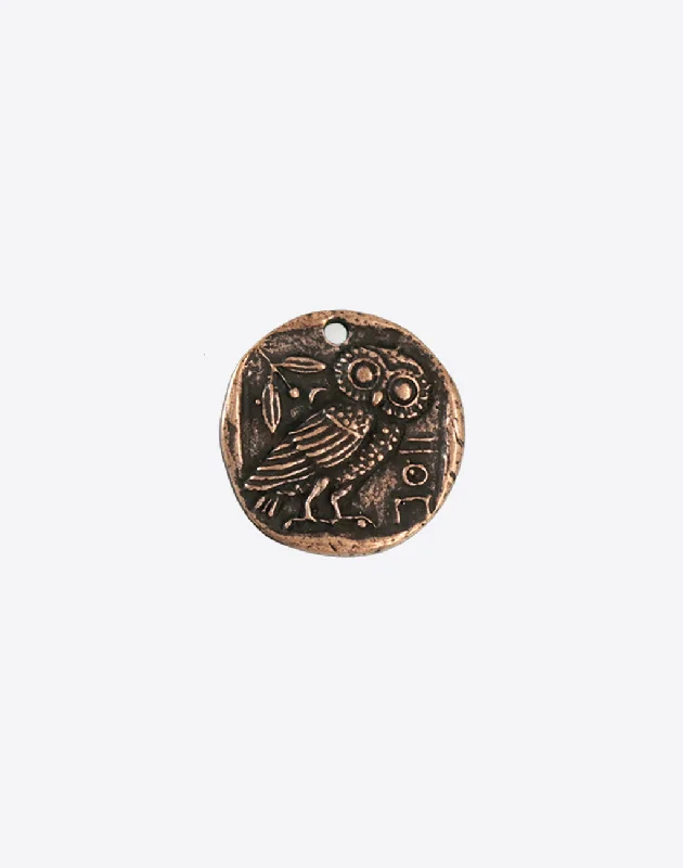 Limited-Time Offer On Premium Jewelry Collections Owl Coin, 26x25.5mm, (1pc)