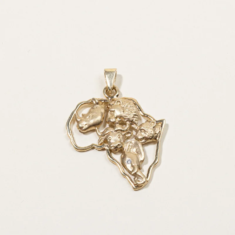 Special Offers On Handcrafted And Designer Jewelry Gold Africa Continent Animal Pendant | 0.01ct| Special Offers On Handcrafted And Designer Jewelry Gold Africa Continent Animal Pendant | 0.01ct|