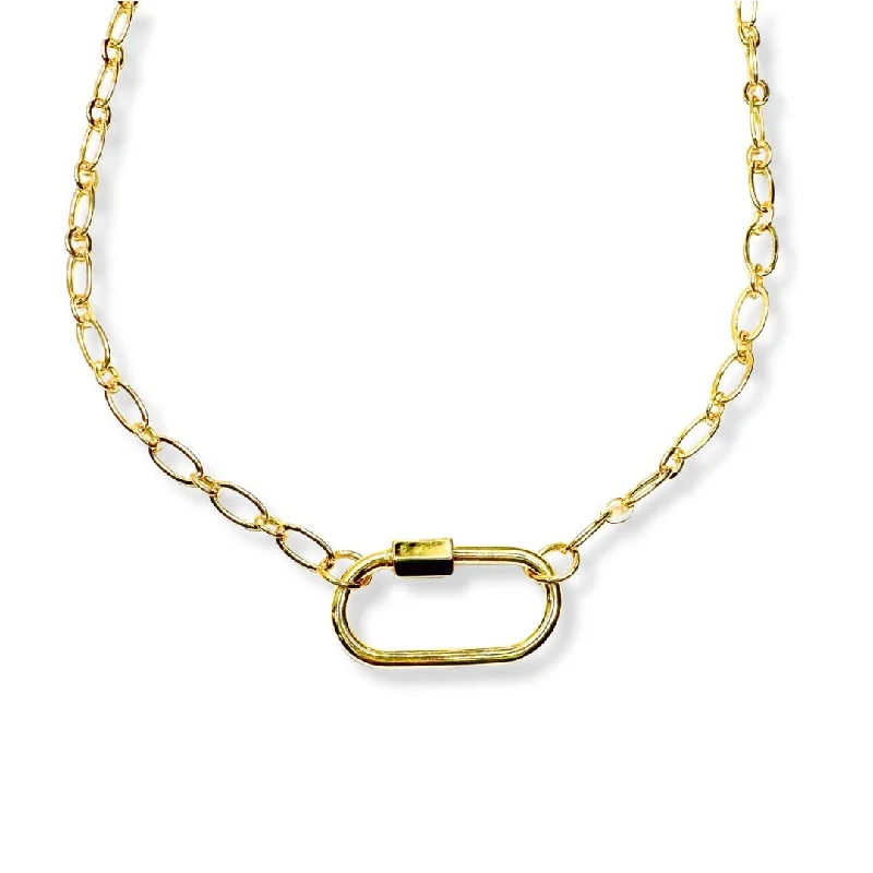 Exclusive Online Discounts On Stylish Jewelry Gold Carabiner Twist Clasp Paperclip Charm Necklace
