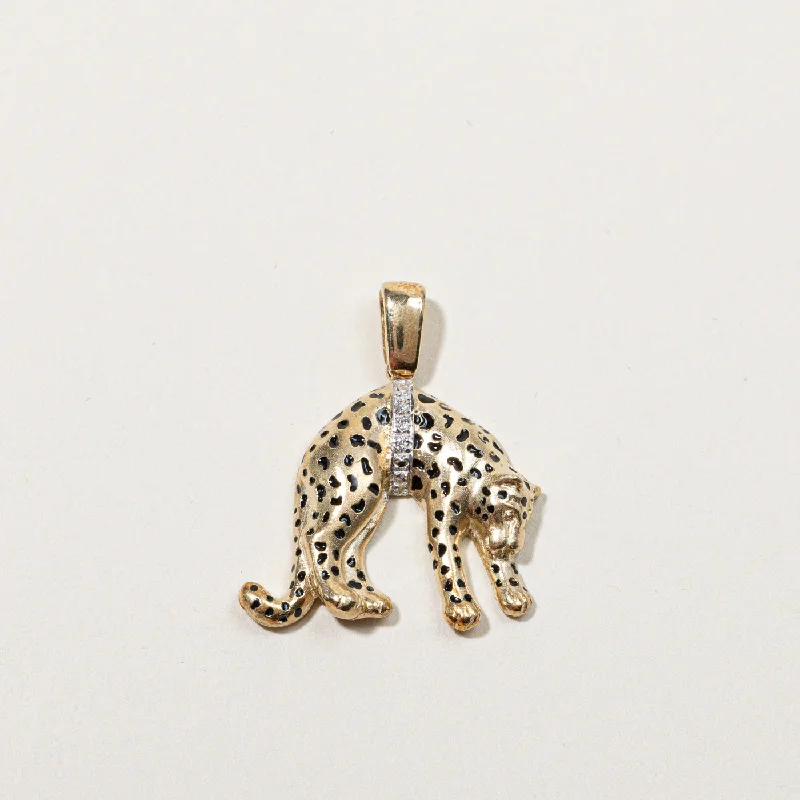 Upgrade Your Jewelry Collection For Less Gold Panther Diamond Pendant | 0.03ctw |