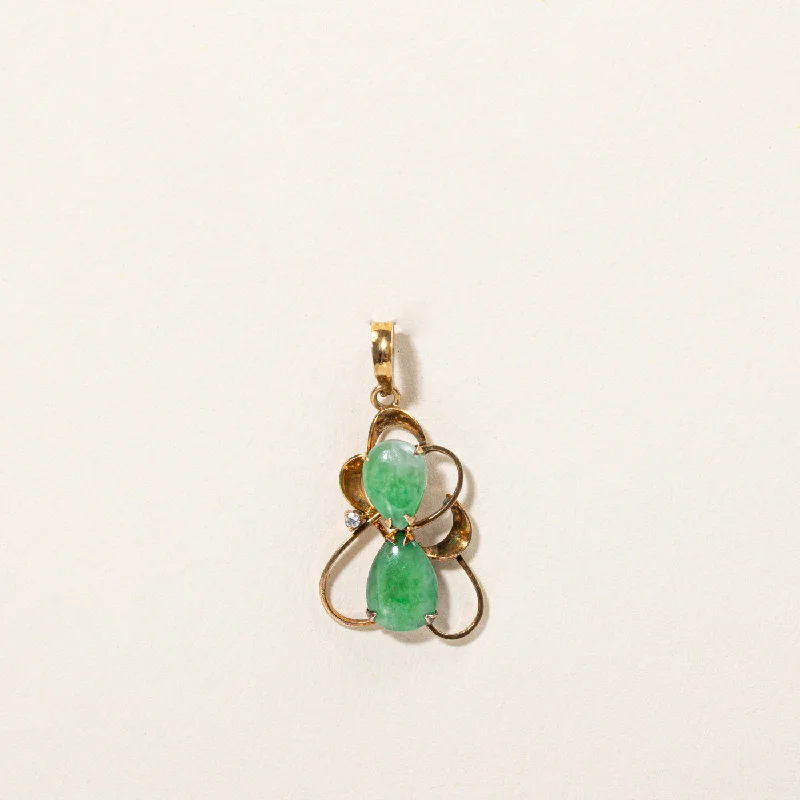 Elegant Jewelry, Exclusive Prices – Shop Now Jadeite & Diamond Pendant | 1.20ctw, 0.01ct |