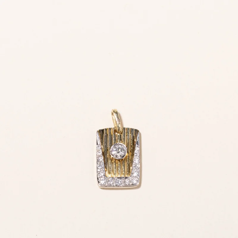 Adjustable Charm Bracelets For A Perfect Fit 14k Yellow Gold Diamond Pendant | 0.42ctw | 2.2x1.8cm Adjustable Charm Bracelets For A Perfect Fit 14k Yellow Gold Diamond Pendant | 0.42ctw | 2.2x1.8cm