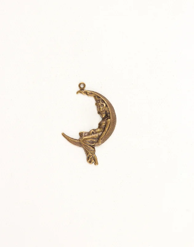 Premium Diamond Jewelry For Unforgettable Moments Lady in the Moon, 35x25mm, (1pc)