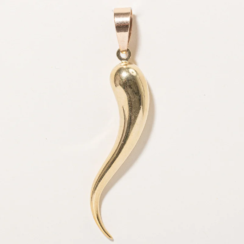 Luxury Jewelry Without The Luxury Price Tag Large 10k Yellow Gold Cornicello Pendant Luxury Jewelry Without The Luxury Price Tag Large 10k Yellow Gold Cornicello Pendant