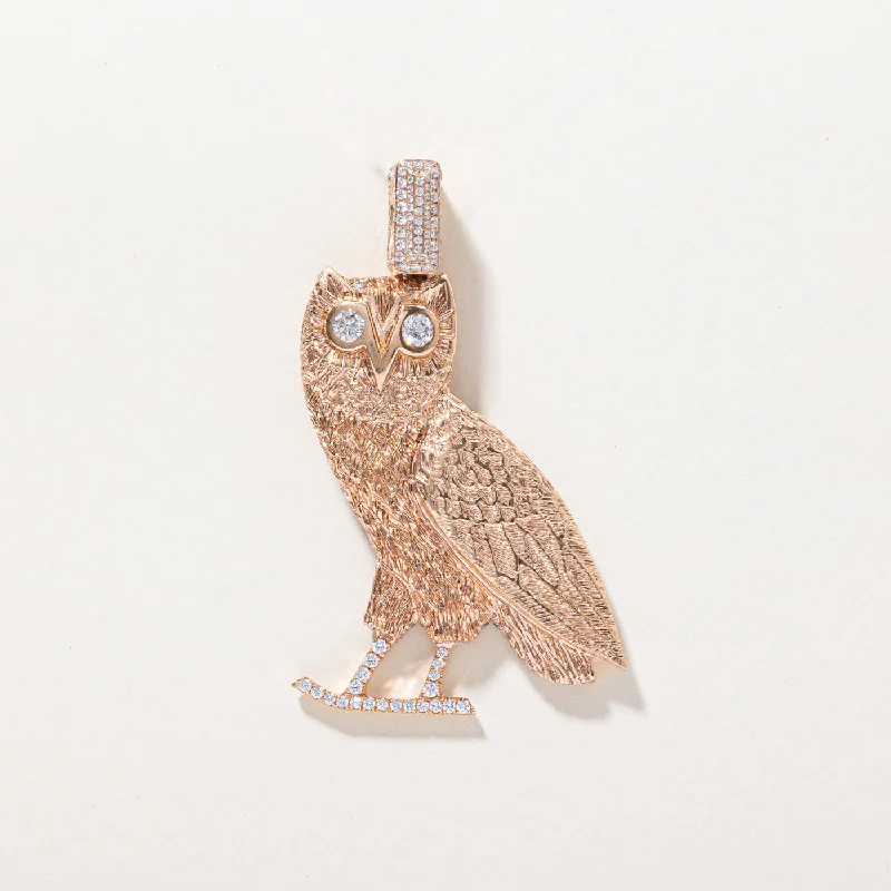 Your Dream Jewelry At Dream Prices Large Diamond Owl Pendant in Rose Gold | 7.70ctw VS G/H | Your Dream Jewelry At Dream Prices Large Diamond Owl Pendant in Rose Gold | 7.70ctw VS G/H |
