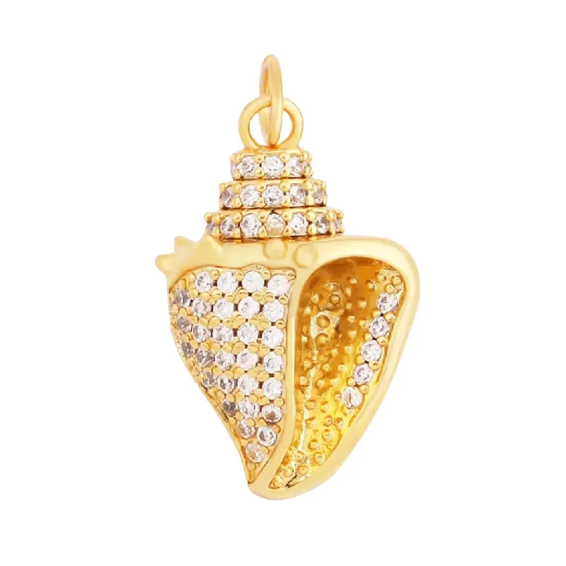 Stunning Statement Jewelry, Unbeatable Discounts Large Pave Seashell Charm Style 2 For Charm Bar & Charm Necklaces Stunning Statement Jewelry, Unbeatable Discounts Large Pave Seashell Charm Style 2 For Charm Bar & Charm Necklaces