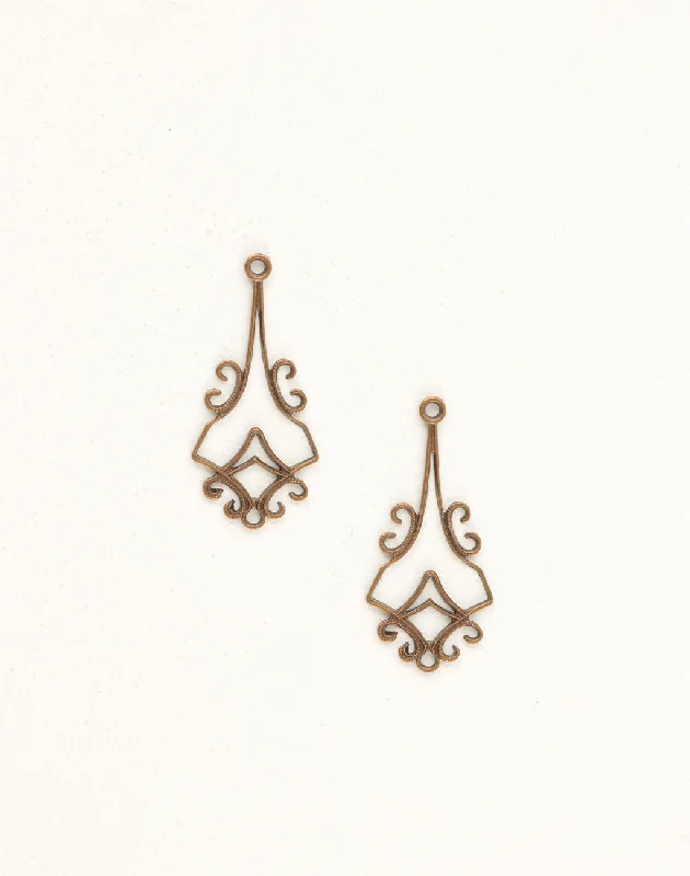 Limited-Stock Jewelry Sale – Shop Before It's Gone Latticework, 30x14mm, (2pcs)