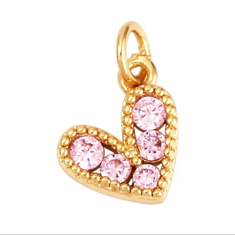 Elegant Jewelry Styles At Budget-Friendly Prices Light Pink Heart Charm For Charm Necklace & Bracelet Elegant Jewelry Styles At Budget-Friendly Prices Light Pink Heart Charm For Charm Necklace & Bracelet