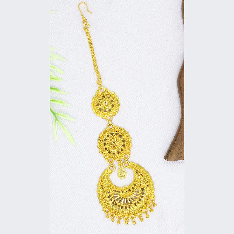Dazzle In Elegance With Our Biggest Jewelry Sale Mahavir Gold Plated Mangtikka