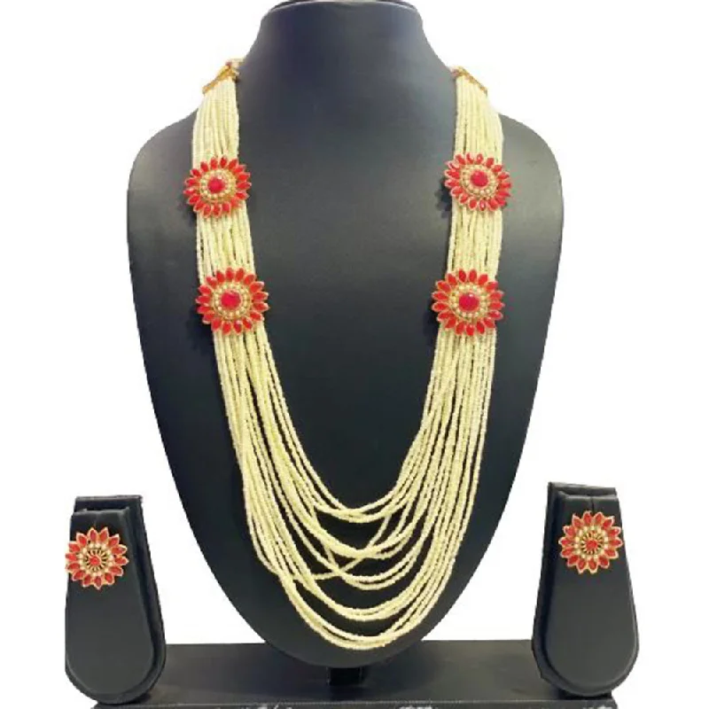 Timeless Elegance At Unbelievable Discounts Manisha Jewellery Gold Plated Moti Long Necklace Set Timeless Elegance At Unbelievable Discounts Manisha Jewellery Gold Plated Moti Long Necklace Set