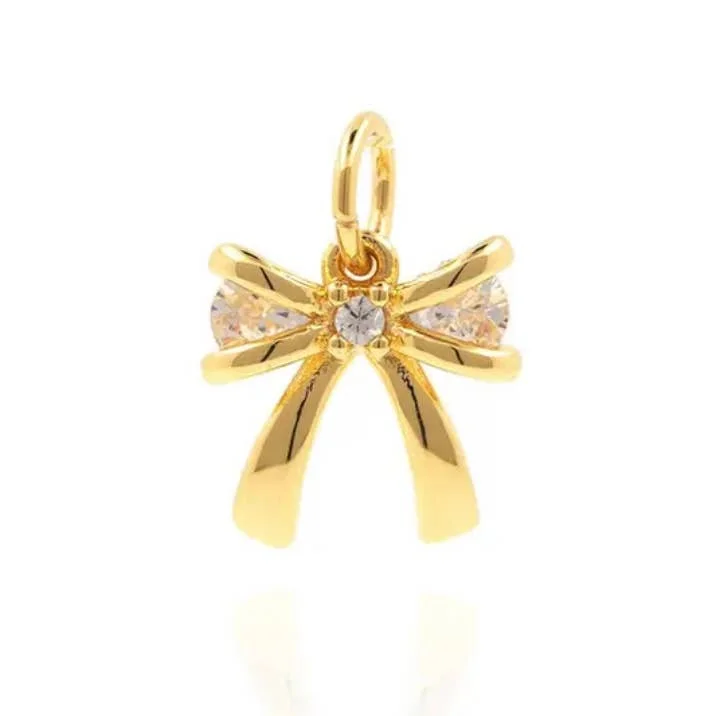 Personalized Jewelry At Special Discount Rates Mini Bow Style 2 Charm For Charm Bar & Charm Necklaces