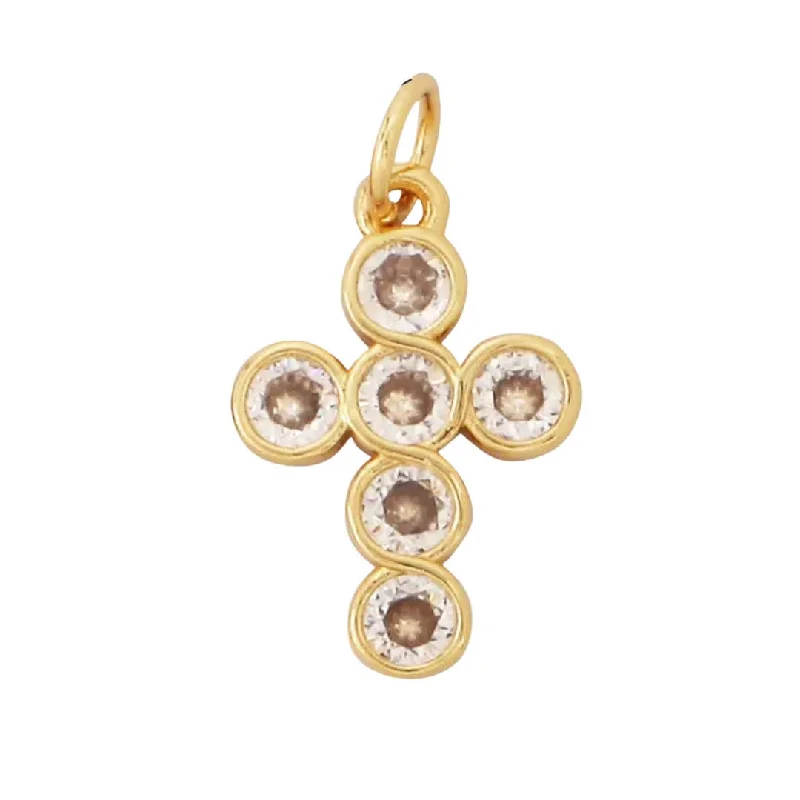 Shop Dazzling Jewelry With Special Promotional Discounts Mini Pave Cross Charm For Charm Bar & Charm Necklaces
