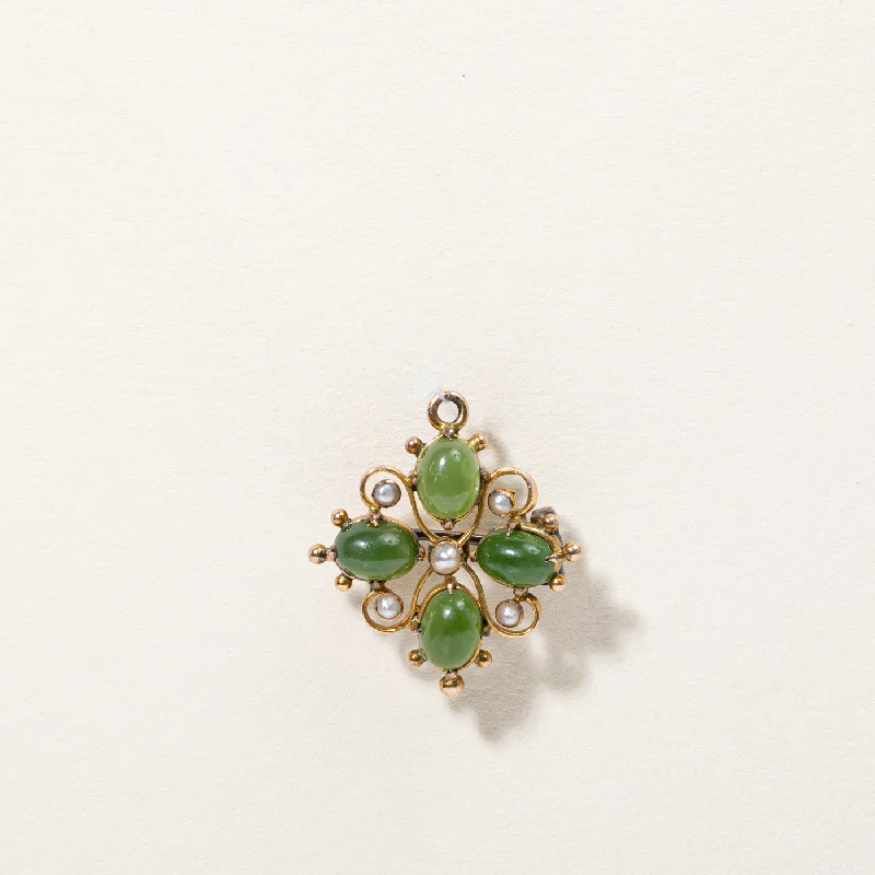 Special Sale On Handcrafted Jewelry – Shop Today Nephrite Jade & Pearl Pendant & Brooch | 2.20ctw | Special Sale On Handcrafted Jewelry – Shop Today Nephrite Jade & Pearl Pendant & Brooch | 2.20ctw |