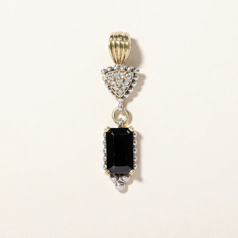 Huge Savings On Timeless Jewelry Collections Onyx & Diamond Mixed Metal Pendant | 2.80ct, 0.10ctw | Huge Savings On Timeless Jewelry Collections Onyx & Diamond Mixed Metal Pendant | 2.80ct, 0.10ctw |