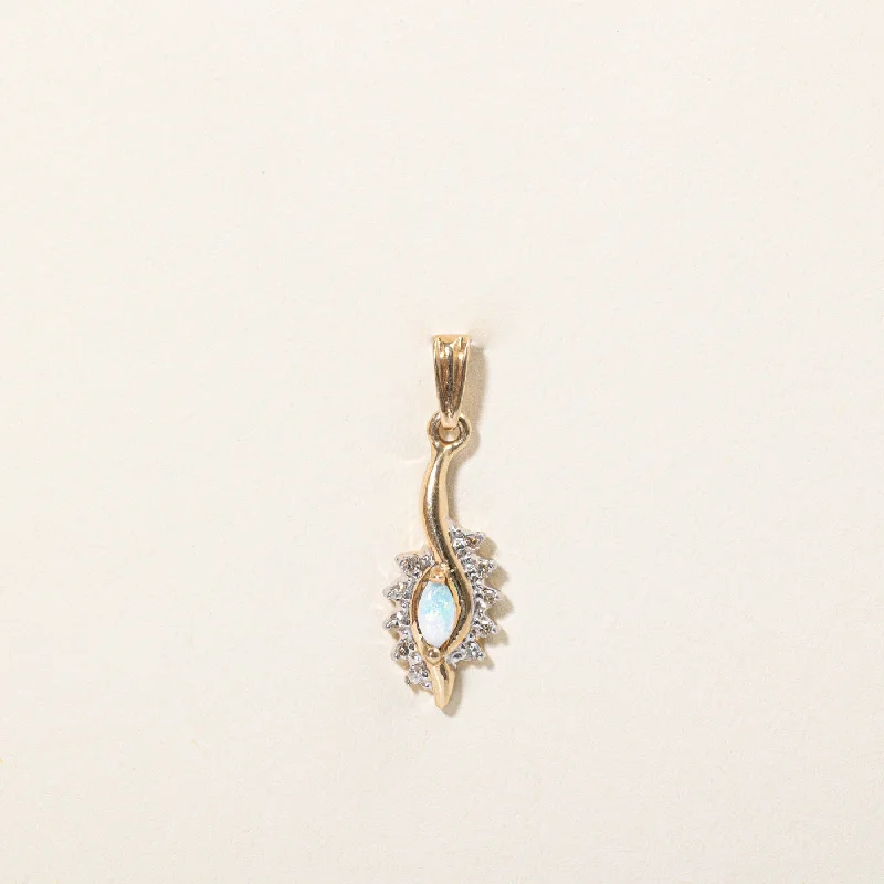 Personalized Jewelry Sale – Unique Pieces At Great Prices Opal & Diamond Pendant | 0.14ct, 0.05ctw |