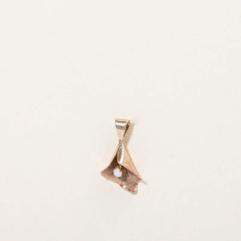 Exclusive Jewelry Sale – Sparkle For Less Opal Lily Pendant | 0.02ct |